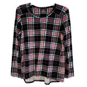 Climate Right by Cuddle Duds Long Sleeve Top Women’s Black Pink M.